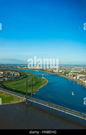 Luftaufnahme der Stadt Düsseldorf in Nordrhein-Westfalen Deutschland. Stockfoto