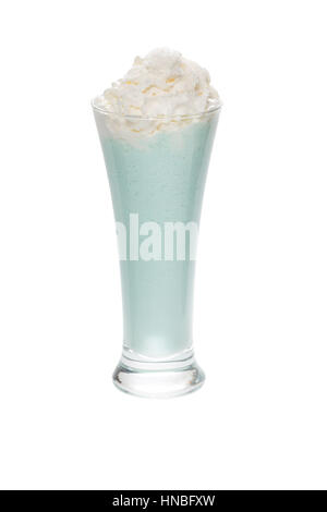 Leichte blaue Milch Cocktail Nahaufnahme Stockfoto