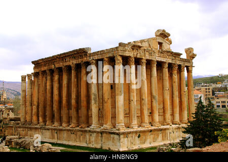 TheTemple des Bacchus in Baalbek, Libanon. Stockfoto