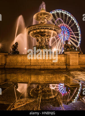 Fontaines De La Concorde, Place De La Concorde, Paris, Frankreich Stockfoto