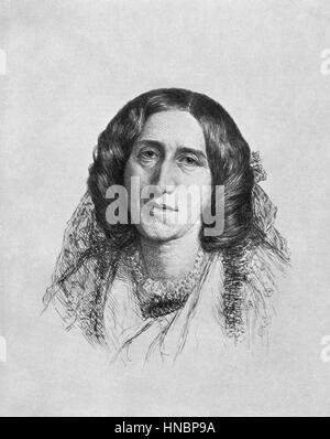 GEORGE ELIOT (MARY ANN EVANS) 1. Januar 1870 Stockfoto