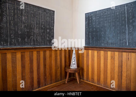 Tubac, Arizona - einem 1855 Schulhaus am Tubac Presidio State Historic Park. Stockfoto