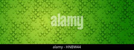 Banner gemacht Kugeln in verschiedenen Größen in den Farben grün (3d Illustration) Stockfoto