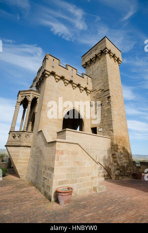 Berühmte Olite Schloss in Navarra, Spanien. Stockfoto