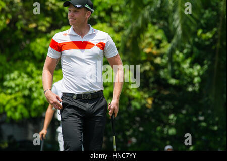 Kuala Lumpur, Malaysia. 11. Februar 2017. Danny Willets in Runde drei der Maybank WM 2017 Kredit: Flashspix/Alamy Live-Nachrichten Stockfoto