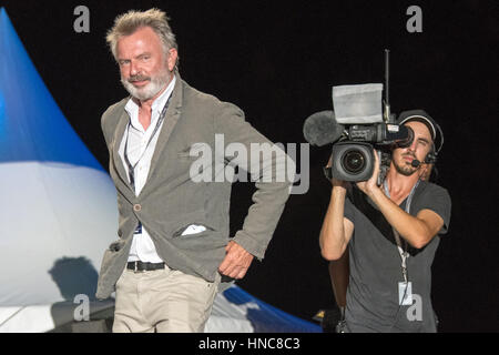 Sydney, Australien. 11. Februar 2017. Promis auf der 2017 Tropfest Short Film Festival im Parramatta Park in Sydney stattfand. Abgebildet ist Sam Neill. Bildnachweis: Dreieckige Pics / Alamy Live News Stockfoto