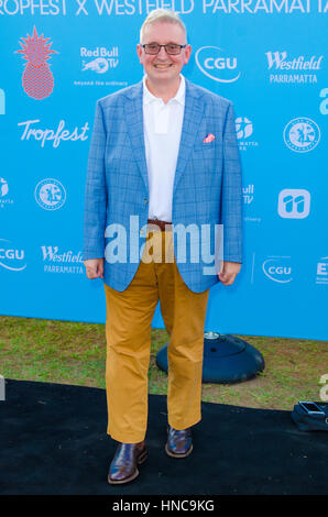 Sydney, Australien. 11. Februar 2017. Tropfest Short Filmfestival im Parramatta Park in Western Sydney. Im Bild sind Prominente auf dem Filmfestival ankommen. Bildnachweis: Mjmediabox/Alamy Live-Nachrichten Stockfoto