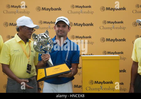 Kuala Lumpur, Malaysia. 11. Februar 2017. Maybank Golf Championship, European Tour, 11. Februar 2017. Fabrizio Zanotti gewinnt die Maybank Meisterschaft im Saujana Golf & Country Club, Kuala Lumpur, Malaysia. Bildnachweis: Flashspix/Alamy Live-Nachrichten Stockfoto