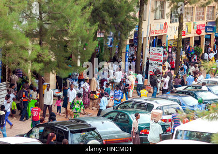 Straßenszene, KN 2 Street, "Zentrale Ville", CBD, Kigali, Ruanda Stockfoto