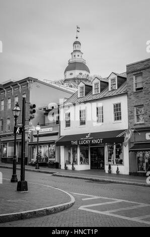 Hauptstraße in Annapolis Maryland Stockfoto