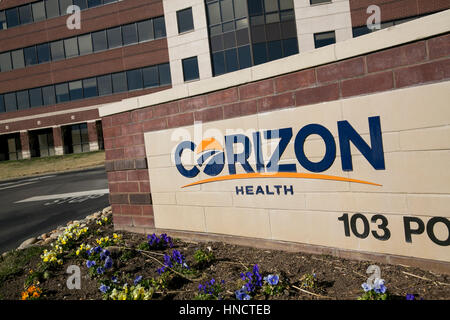 Ein Logo Zeichen außerhalb der Hauptsitz der Corizon Health, Inc., in Brentwood, Tennessee am 4. Februar 2017. Stockfoto