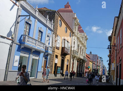 Calle Obispo Rey Redondo, San Cristobal De La Laguna, Teneriffa, Spanien Stockfoto