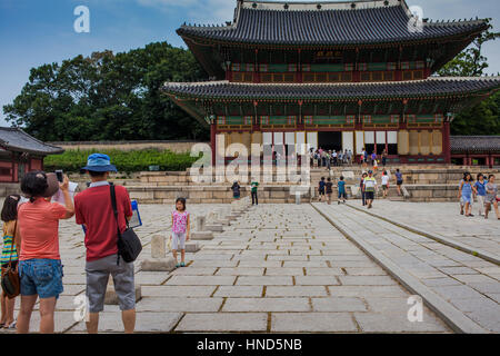 Traditionelle Architektur, Changgyeonggung-palast Palace, Jongno-gu, Seoul, Südkorea Stockfoto