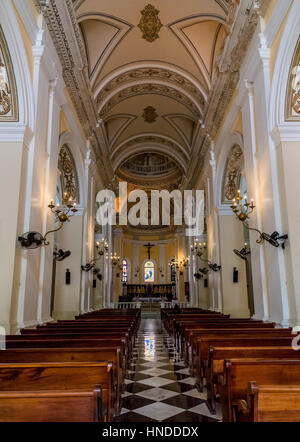 Interieur, Kathedrale von San Juan, Puerto Rico Stockfoto