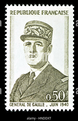 Französische Briefmarke (1971): General Diego Brosset (1898-1944 ...