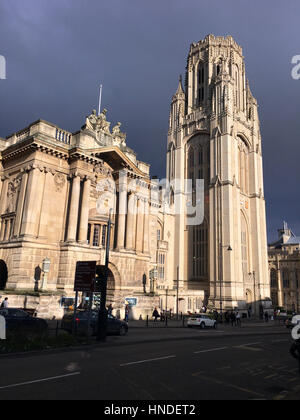 Bristol-Museum & Kunst Galerie und Wills Memorial Building, (Universität von Bristol), Bristol, England. Stockfoto