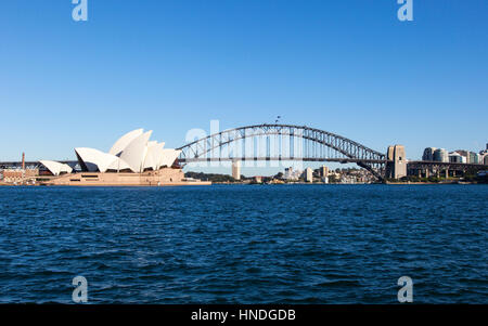 Sydney Opera House und Harbour Bridge, Sydney, Australien Stockfoto