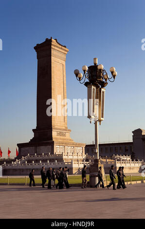 Denkmal für die Helden des Bürgers, in dem Tiananmen-Platz, Peking, China Stockfoto