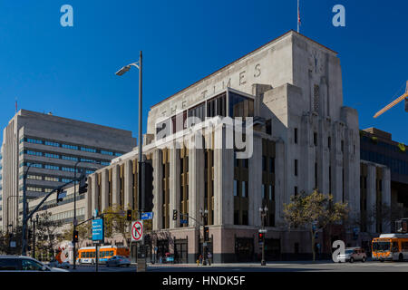 Los Angeles, 8 Nov.: Morgendliche Aussicht der Los Angeles Times building 8. November 2014 bei Los Angeles, Kalifornien Stockfoto