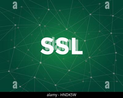 SSL-secure Socket Layer sorgt dafür, dass alle Daten zwischen dem Web-Server und dem Browser übergeben bleiben privat und integraler Stock Vektor