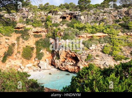 Cala des Moro Beach, Mallorca Stockfoto