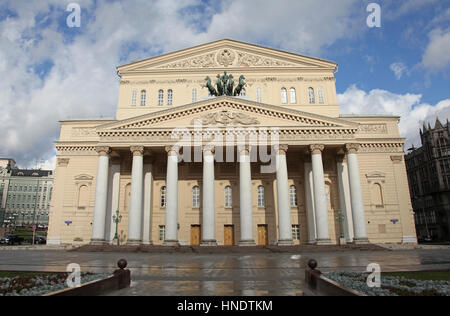 Russland. Moskau. Zeigen Sie am Bolschoi-Theater während der sonnigen Tag an Stockfoto