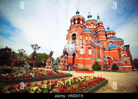 Kathedrale unserer Dame von Kazan in Irkutsk, Russland Stockfoto