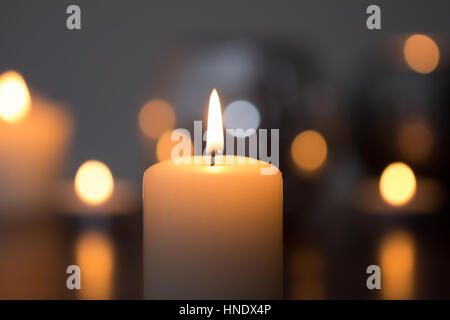 Kerze Flamme closeup Stockfoto