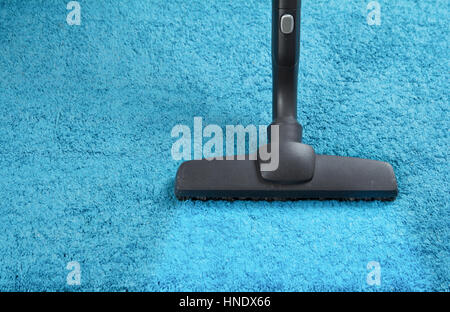 Staubsauger Reinigung Teppich closeup Stockfoto