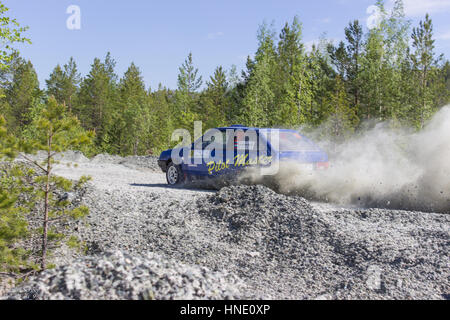 Asbest, Russland, 22. Mai 2016 - Rallye "Ural Chrysotil in 2016" 10. Runde der russischen Cup, dem Lada-Auto Stockfoto