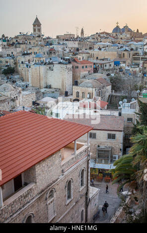 Luftbild der Altstadt, Jerusalem, Israel. Stockfoto