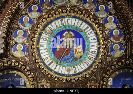 Jésus-Christ. Horloge Astronomique de Mr Vérité. 1866. Cathédrale Saint-Pierre de Beauvais. Stockfoto