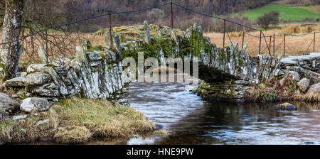 Slater Brücke, kleine Langdale, Lake District, Cumbria Stockfoto