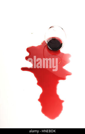 Studioaufnahme Wein Fleck Stockfoto