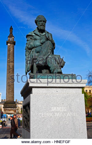 James Clerk Maxwell, 1831 - 1879, schottischer Wissenschaftler aus dem 19. Jahrhundert, Statue in George Street Edinburgh, Schottland Stockfoto