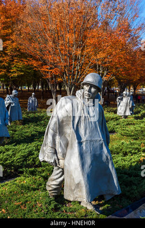 Die Korean War Veterans Memorial, Washington DC, USA Stockfoto