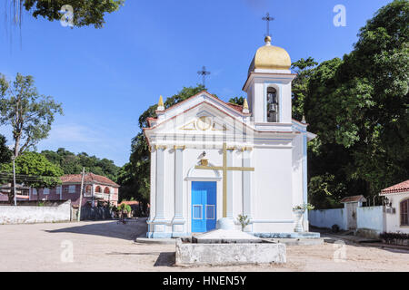 Brasilien, Bundesstaat Rio De Janeiro, Paqueta Island, Blick auf die Capela São Roque Stockfoto