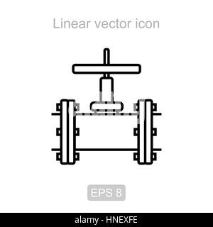 Das Ventil Rohr. Linearer Vektor Icon. Stock Vektor