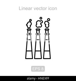 Rohr-Anlage. Linearer Vektor Icon. Stock Vektor