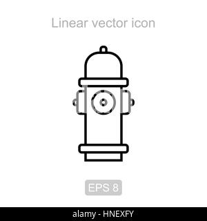 Hydrant. Linearer Vektor Icon. Stock Vektor