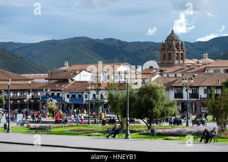 Plaza de Armas, Altstadt, Provinz Cusco, Peru Stockfoto