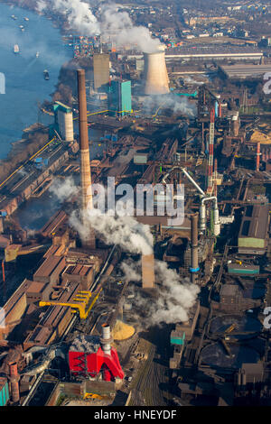 HKM Duisburg, Hüttenwerk, Hüttenwerke Krupp Mannesmann GmbH, Duisburg, Ruhr District, North Rhine-Westphalia, Deutschland Stockfoto