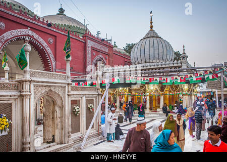 Hazrat Nizamuddin Dargah, Delhi, Indien Stockfoto