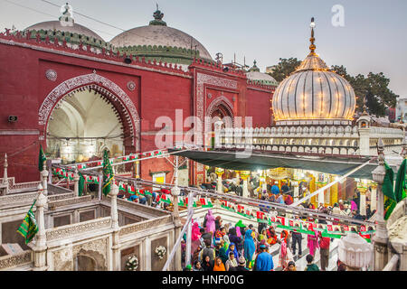 Hazrat Nizamuddin Dargah, Delhi, Indien Stockfoto