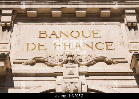 Banque de France Fassade, Avignon, Provence-Alpes-Cote d ' Azur, Frankreich Stockfoto
