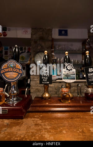 Queens Head Mikro Pub Interieur. Chepstow, Wales Stockfoto