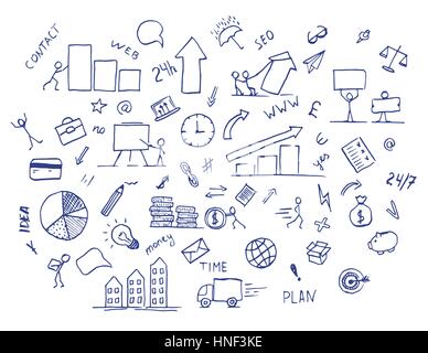 handgezeichnete Geschäft doodle element Stock Vektor