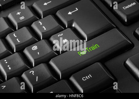 Computer-Tastatur mit Umschulung Schlüssel Stockfoto