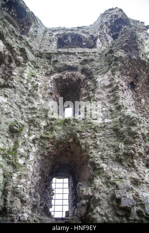 Mauerwerk-Detail auf der alten Burg Stockfoto