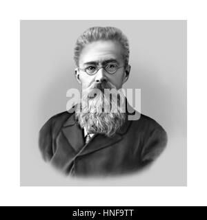 Nikolai Rimsky-Korsakow, 1844-1908, russischer Komponist, Portrait, Illustration Stockfoto